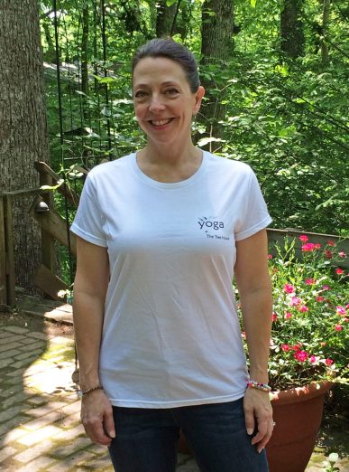 Yoga at the Treehouse SignatureSoft Women's T-shirt - logo left chest